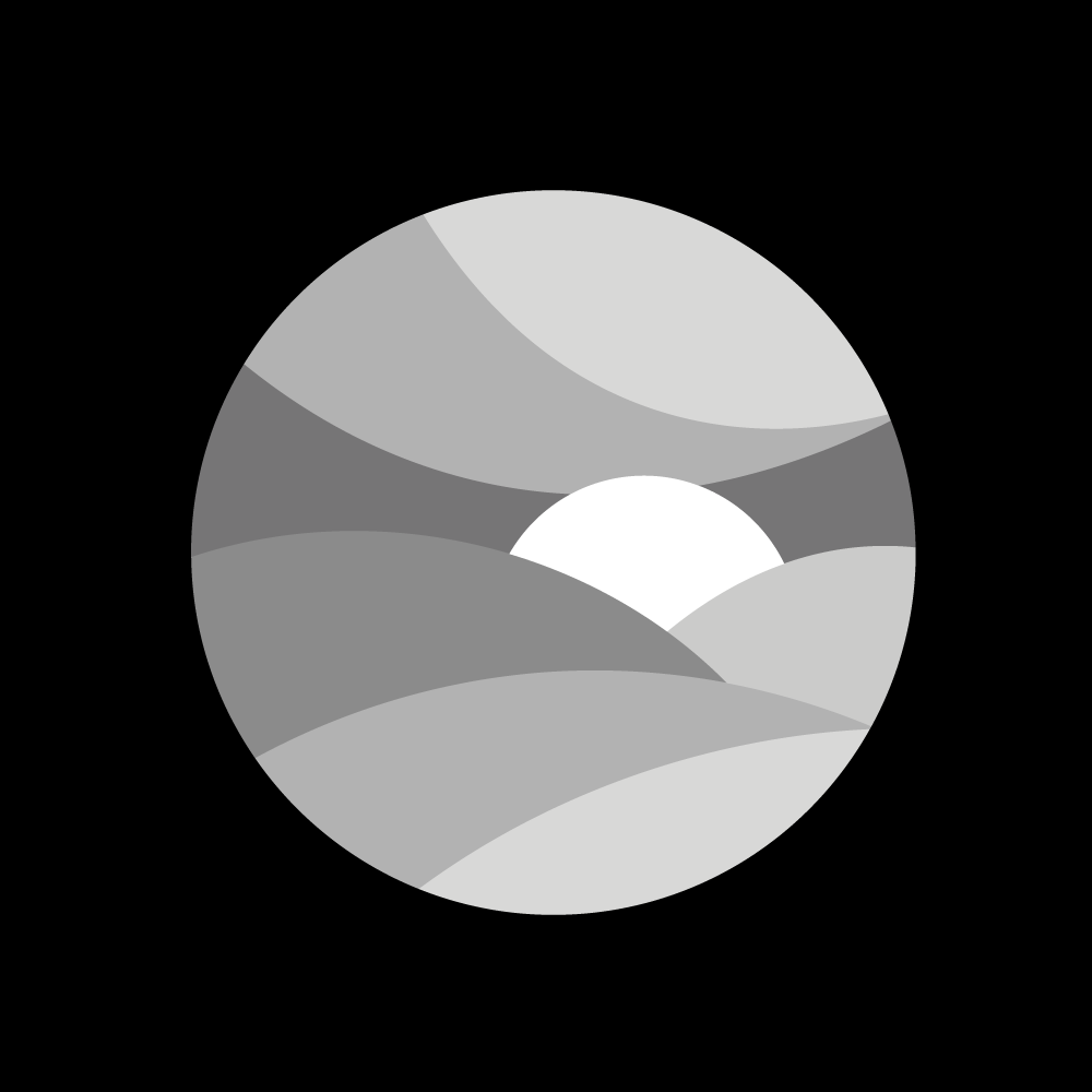 Vision 2036 black and white logo symbol on black