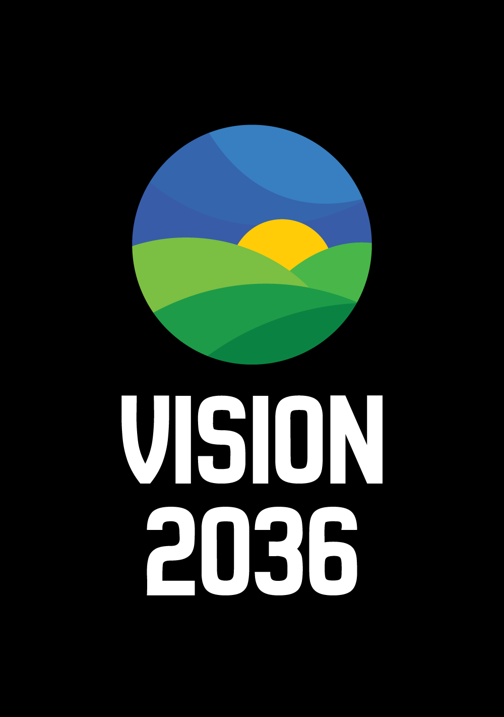 Vision 2036 stacked logo inverted