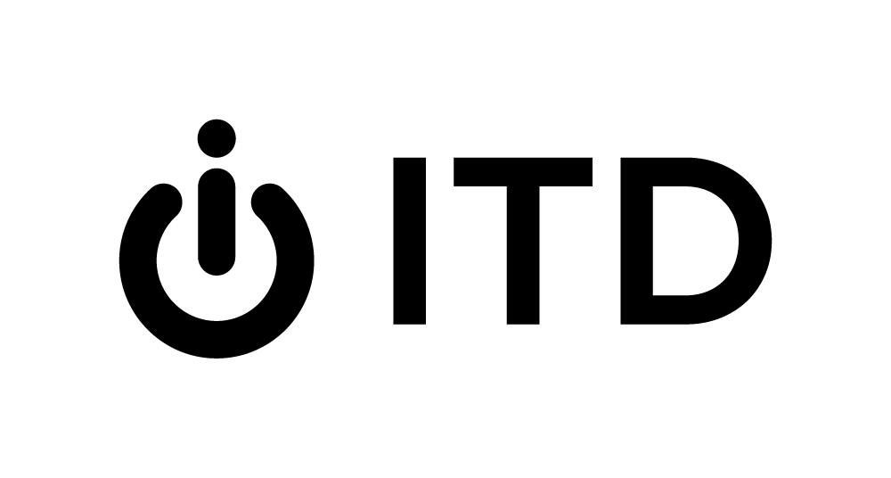 black ITD core logo: symbol and wordmark