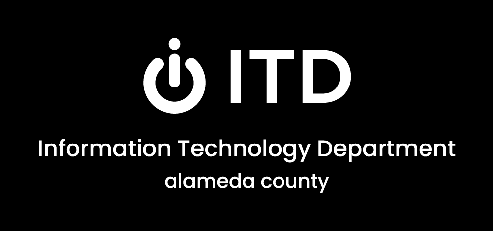 White ITD logo with department and county names and tagline