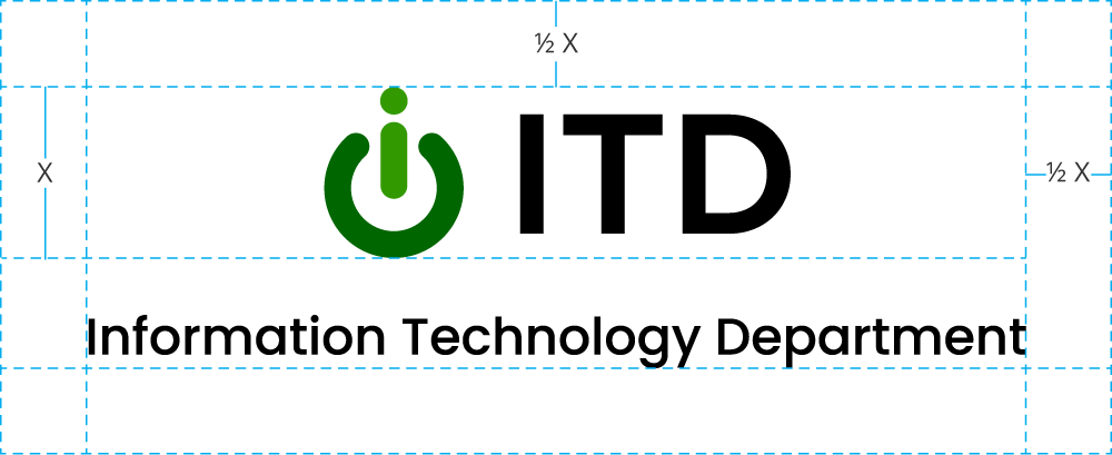 ITD logo with department name with clearance guides