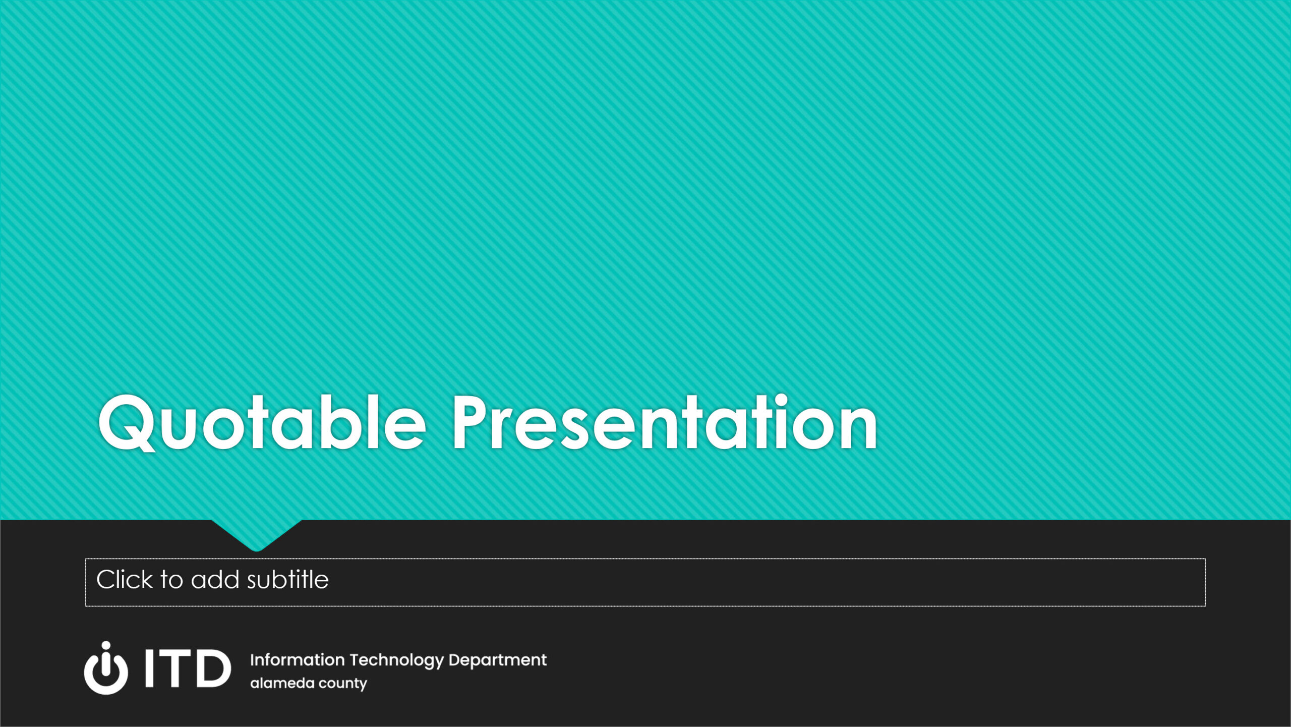 Screenshot of presentation title slide.