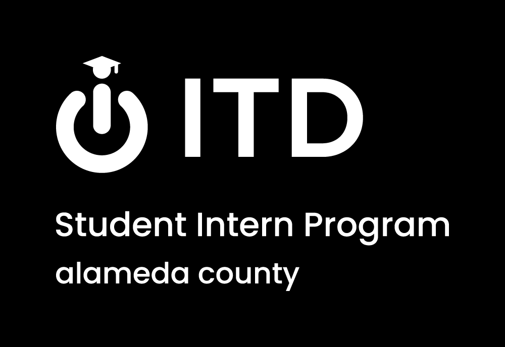 white ITD Student Intern Program logo left aligned