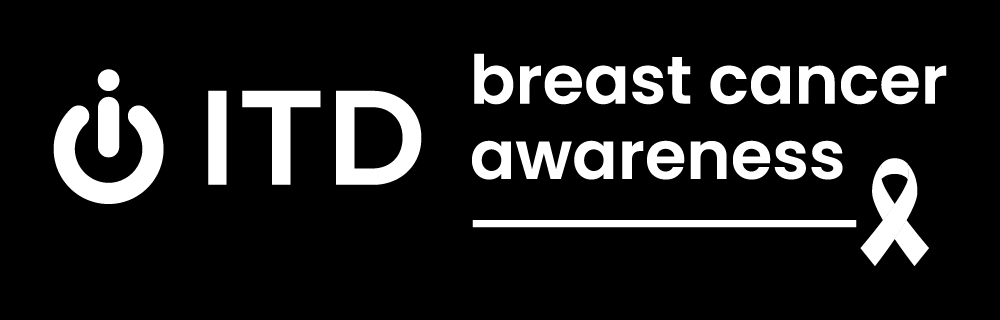 white ITD Breast Cancer Awareness logo