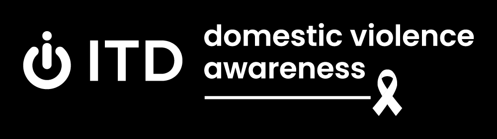 white ITD Domestic Violence Awareness logo