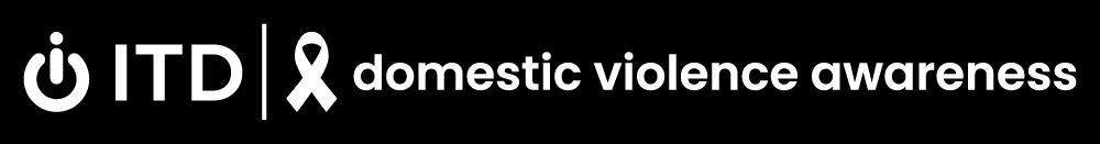 white ITD Domestic Violence Awareness logo