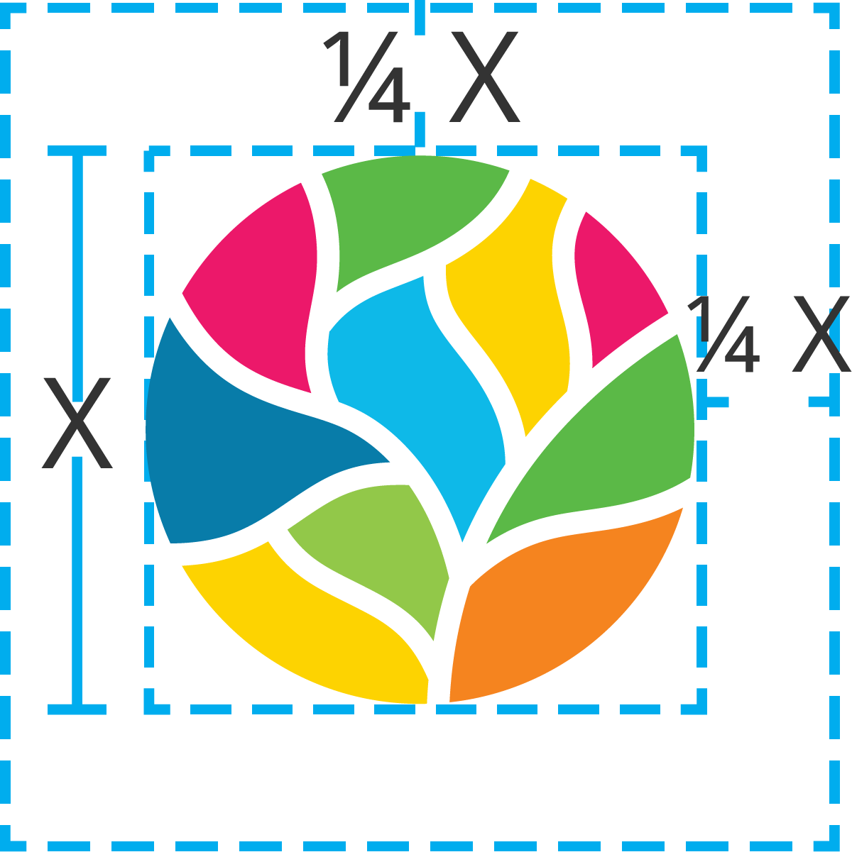 DPU logo symbol with clearance guidelines