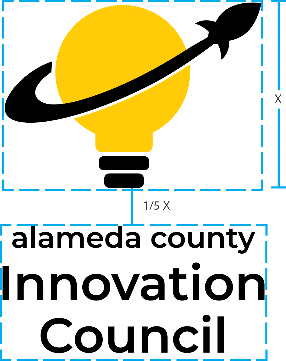 ACIC stacked logo with margin lines